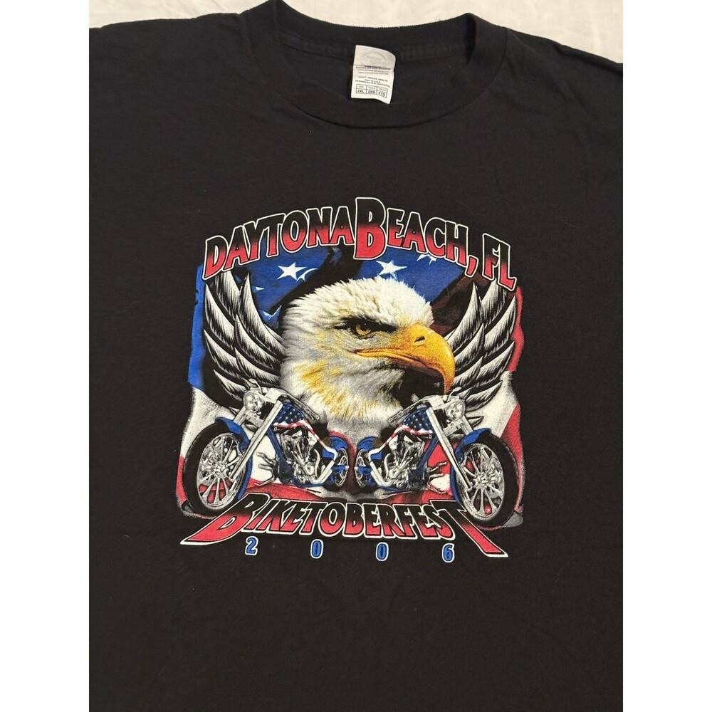 VTG T-Shirt: Bike Week 2006 Daytona Week (Black) Sz 2XL Front/Back